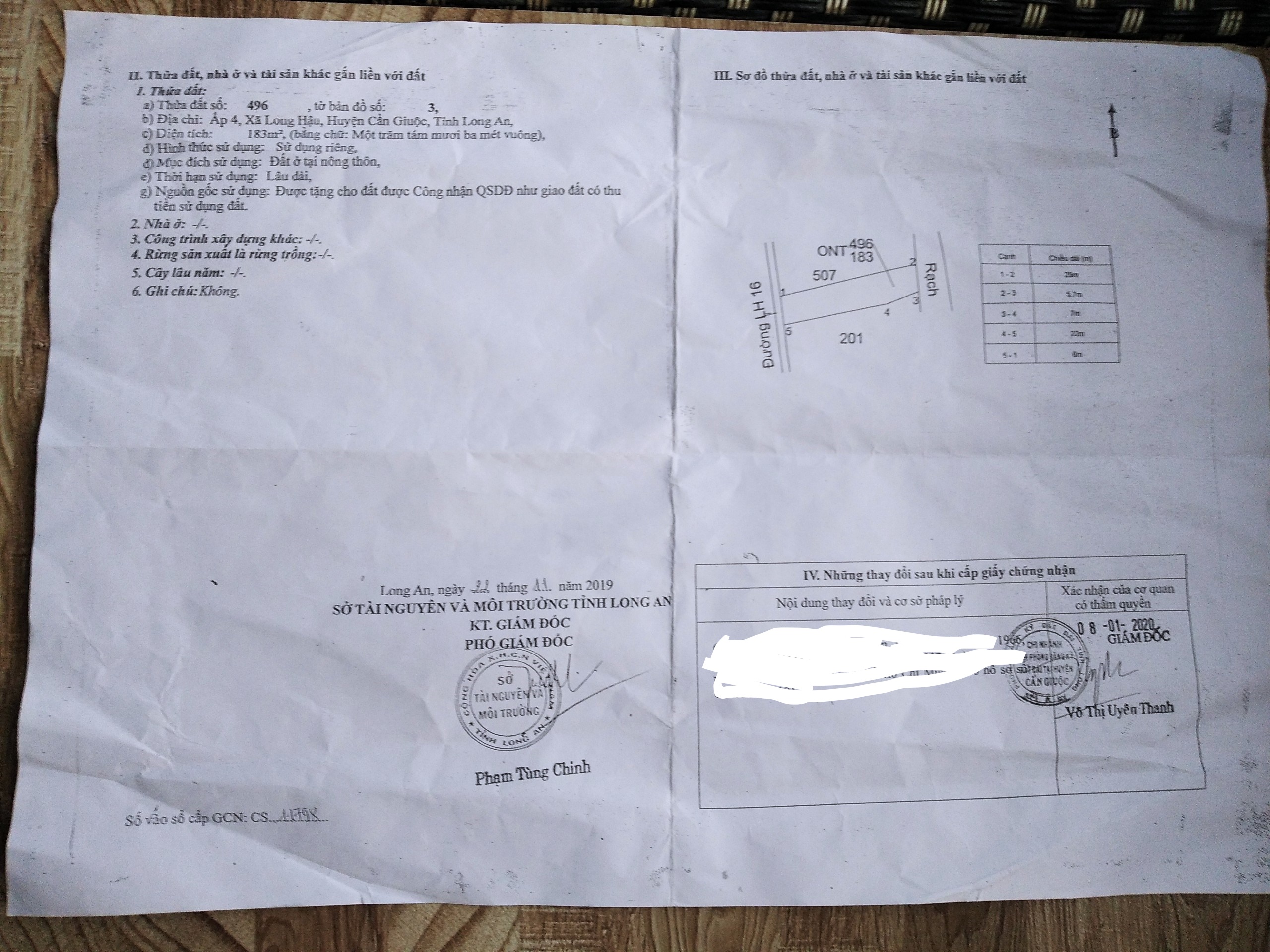 Bán nhà 183m2 tại đường DT 826C, Xã Long Hậu, huyện Cần Giuộc, Long An 2.65 tỷ